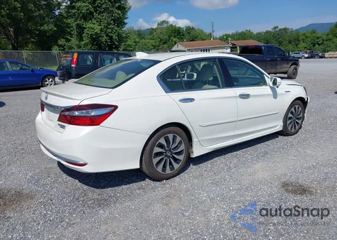 2017 Honda Accord Touring Hybrid z USA, uszkodzony, nr VIN JHMCR6F75HC025141